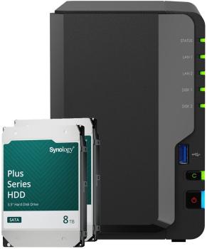 Synology DS225+ Diskstation incl. 16TB (2 x 8TB) HAT3310-8T SATA HDD Plus Series NAS RAID Server