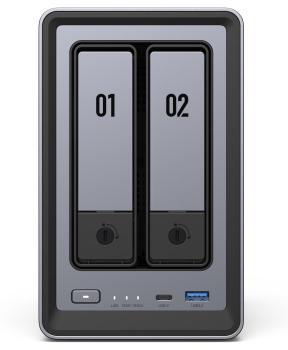Ugreen NASync DXP2800 2-Bay NAS System RAID Server - Leergehäuse -