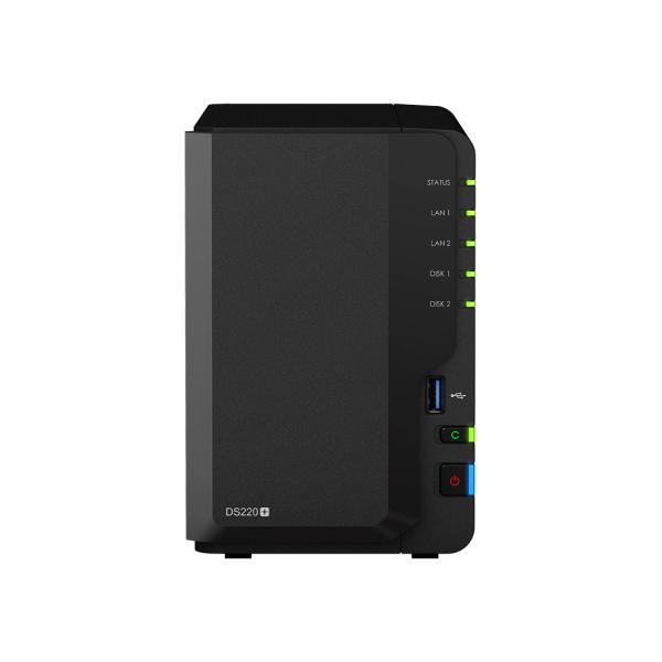 Synology DS220+ incl. 16TB 2x 8TB Western Digital WD Purple Surveillance NAS RAID Server