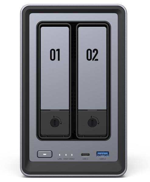 Ugreen NASync DXP2800 2-Bay NAS System RAID Server - Leergehäuse -